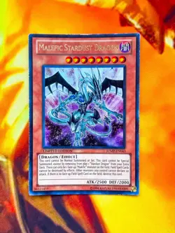 YUGIOH • Malefic Stardust Dragon ULTRA RARA HOLO JUMP-EN043 PROMO EX - Image 1