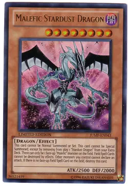 YUGIOH • Malefic Stardust Dragon ULTRA RARA HOLO JUMP-EN043 PROMO EX - Image 3
