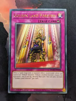 YUGIOH MGED-EN128 Golden Land Forever! Rare 1st Edition LP - Image 1