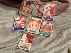 One Piece OP13 3rd Anniversary Treasure Pack Campaign Promo Set Of 7 - English - Image 1