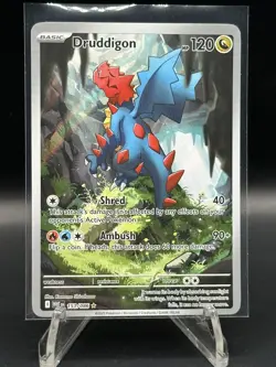 Pokemon TCG Druddigon 151/086 Sv: White Flare Holo Card Rare Illustration 2025 - Image 1
