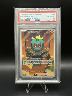 Pokemon TCG Marshadow Mega Evolution Illustration Rare Card 146/132 PSA 10 - Image 1