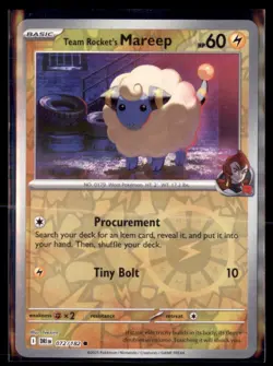 Pokemon Team Rocket's Mareep 72/182 Destined Rivals Reverse Holo 4 Card Lot - Image 1