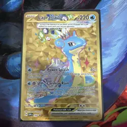 Lapras ex SVP164 Scarlet & Violet Gold Secret Rare Promo Pokemon Card - Image 1
