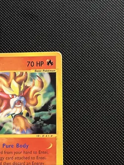 Entei 10/147 Aquapolis Non Holo Raw Card MP Pokemon TCG - Image 4