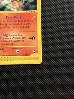 Entei 10/147 Aquapolis Non Holo Raw Card MP Pokemon TCG - Image 5