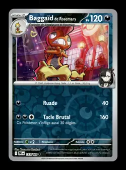 Carte Pokemon Baggaid de Rosemary Reverse 133/182 Rivalites Destinees Francais - Image 1