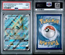 PSA 9 Tyranitar GX Full Art 203/214 Lost Thunder Pokemon English Sun & Moon Mint - Image 3