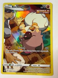 Rockruff TG07/TG30 SWSH Silver Tempest Trainer Gallery FA Holo Pokemon 2022 NM - Image 1