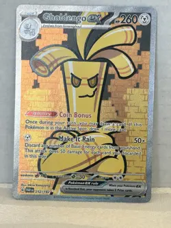 Gholdengo ex 252/182 Special Illustration Rare Paradox Rift Pokemon - Image 1