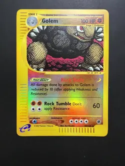 Golem 14/165 Reverse Holo Expedition Set eReader Pokemon TCG - Image 1