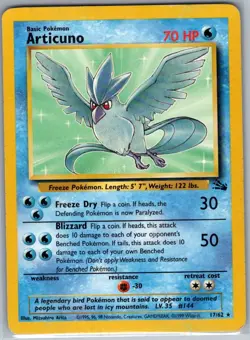 Articuno 17/62 Non Holo Fossil - Pokemon Card - NM - Image 1
