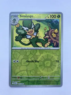 005/086 Simisage : (Reverse Holo) Card : SV-10.5 Black Bolt : Pokemon TCG - Image 1