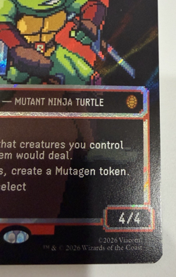 2026 MTG TMNT M 0091 Raphael, the Muscle Borderless Pixel Surge Foil - Image 5