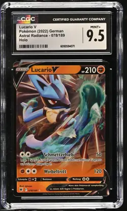 Lucario V 078/189 Swsh10 Astral Radiance Holo Pokemon PSA CGC 9,5 - Image 1
