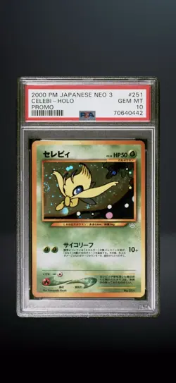 Pokemon Celebi Holo Promo #251 Neo Premium File 3 PSA 10 Japanese 2000 - Image 1