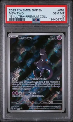 Pokemon Mewtwo 151 UPC Black Star Promo #52 PSA 10 Gem Mint English 2023 - Image 1