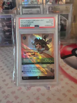 2023 Disney Lorcana Mickey Mouse Artful Rogue Alt Art Enchanted #210/204 PSA 10 - Image 1