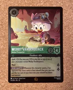 FOIL Webby Vanderquack Junior Prospector 93 Whispers in the Well Disney Lorcana - Image 1