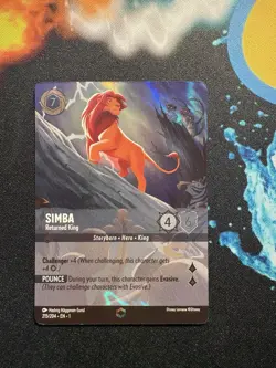 SIMBA RETURNED KING 215/204 DISNEY LORCANA FIRST CHAPTER ENCHANTED RARE 🔥🦁 - Image 1