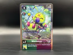Wormmon BT16-040 R Digimon Card Game - Image 1