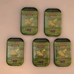 5x Pikachu Pokemon Go Mini Tins - 10 Pokemon Go boosters - Sealed Pokemon Cards - Image 2