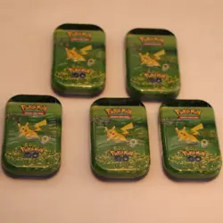 5x Pikachu Pokemon Go Mini Tins - 10 Pokemon Go boosters - Sealed Pokemon Cards - Image 4