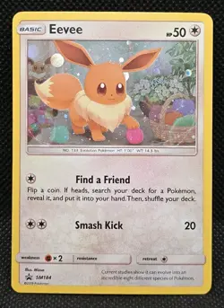 Eevee Holo Sun & Moon Black Star Promo 2019 Pokemon Card #SM184 - Image 1