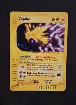 Pokemon TCG Zapdos Holo Card H32/H32 Rare - Image 1