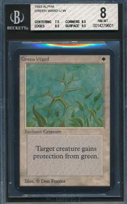 Alpha Green Ward BGS 8 Graded Magic MTG (9601) -magicgraders- - Image 1