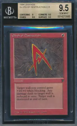 Legends Glyph of Destruction BGS 9.5 Graded Magic MTG (3565) - Image 1