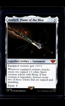 MTG Magic The Gathering LOTR Lord of the Rings #236 Anduril Flame of the West - Image 1