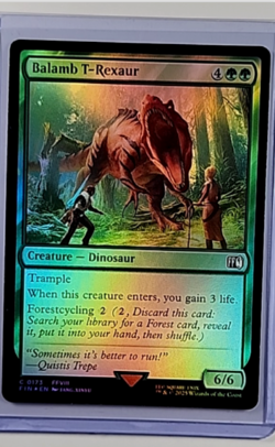2025 MTG Magic The Gathering FIN Final Fantasy Foil #173 Balamb T-Rexaur - Image 1