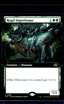 2025 MTG Magic the Gathering DFT Aetherdrift Borderless #389 Regal Imperiosaur - Image 1