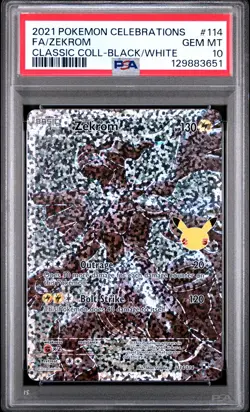 2021 Pokemon Celebrations Classic Collection #114 Zekrom PSA 10 - Image 1