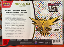 4 BOXES Pokemon TCG Scarlet and Violet 151 Zapdos EX Collection Box New Sealed - Image 2