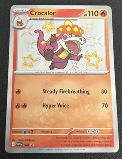 Crocalor SVP 080 Black Star Promo Shiny Holo Rare Pokemon TCG Card NM - Image 1