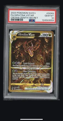 Pokemon Giratina VSTAR GG69/GG70 Crown Zenith Secret Rare Holo PSA 10 Card - Image 1