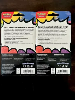 Pokemon 2-Pack Blister Ascended Hero’s Lot Larry’s Komala & Erika’s Tangela - Image 2