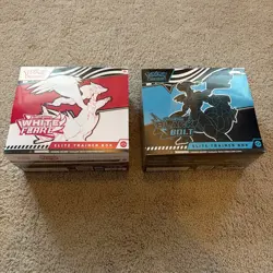 Pokemon TCG Black Bolt and White Flare Elite Trainer Box ETB Set of 2 Sealed - Image 1