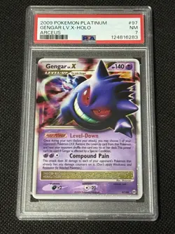 2009 POKEMON PLATINUM ARCEUS #97 GENGAR LV.X-HOLO PSA 7 - Image 1