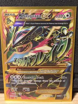 Pokemon M Rayquaza EX Full Art Ultra Rare Holo 98/98 XY Ancient Origins Mega - Image 1