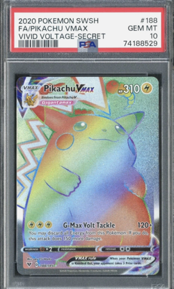 Pikachu VMAX 188/185 Vivid Voltage PSA 10 Gem Mint Pokemon - Image 1