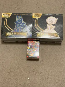 Pokemon TCG Mega Evolution ETB Lucario and Gardevoir + booster bundle SEALED NEW - Image 1