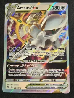 Pokemon Arceus VSTAR Ultra Rare Holo Brilliant Stars 123/172 NM FAST SHIP!! - Image 1