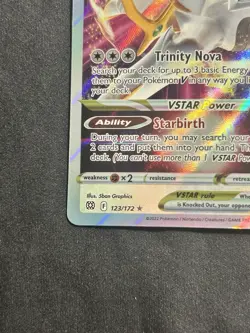 Pokemon Arceus VSTAR Ultra Rare Holo Brilliant Stars 123/172 NM FAST SHIP!! - Image 4
