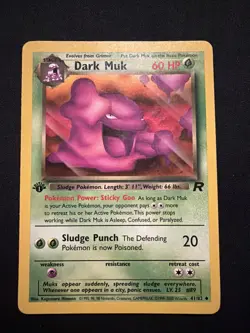 Pokemon Dark Muk #41/82 1st Edition Non-Holo Team Rocket - Image 1