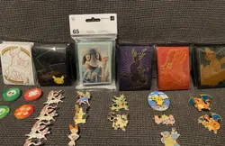 HUGE RARE Pokemon TCG Collector’s Coins / Pins / Sleeves Lot - Image 2
