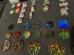 HUGE RARE Pokemon TCG Collector’s Coins / Pins / Sleeves Lot - Image 5