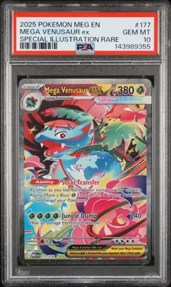 2025 POKEMON MEG EN-MEGA EVOLUTION #177 MEGA VENUSAUR EX PSA 10 - Image 1